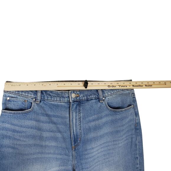 NEW Ann Taylor Straight Jeans Sz 14 Light Indigo Blue Wash Stretch Denim 28" Ins - Picture 15 of 16